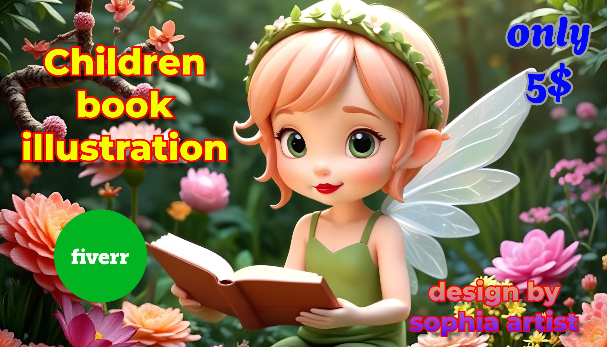 I will design children story book illustration children story book covers