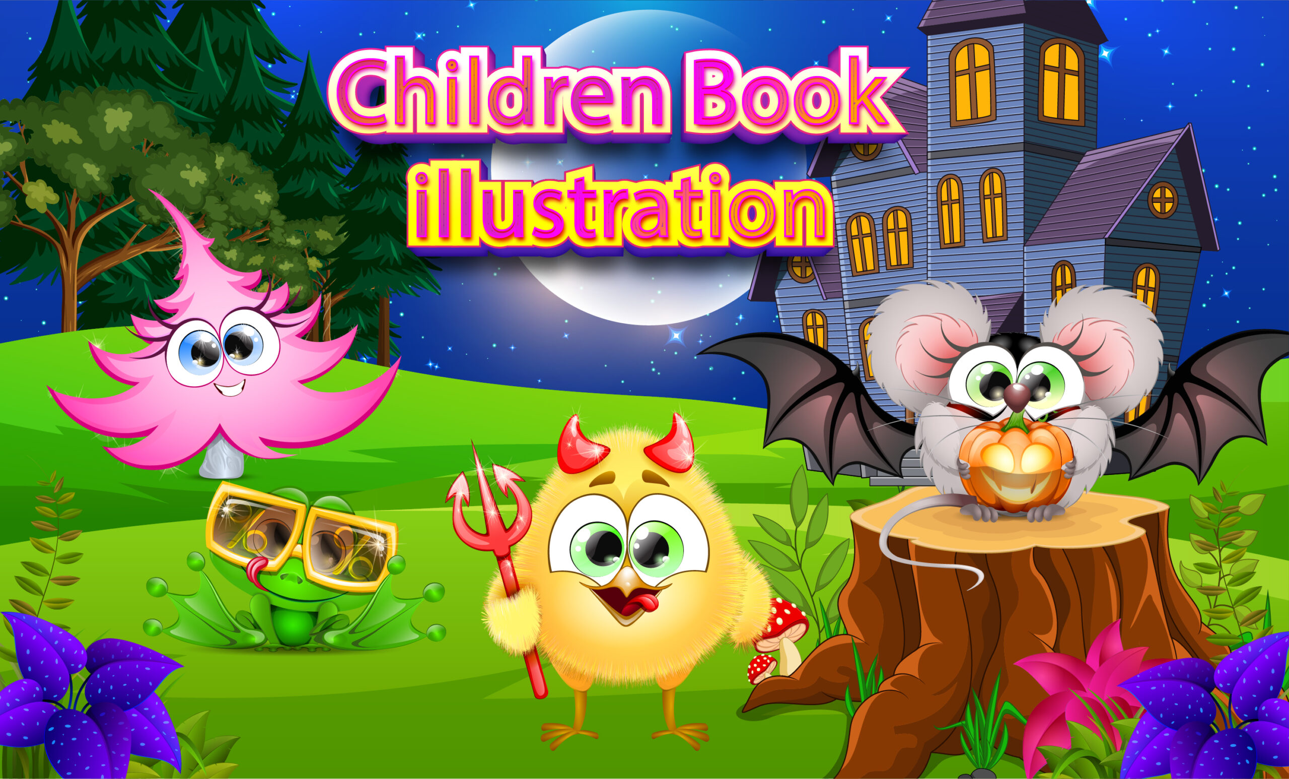 I will do children story book illustration, and children book cover