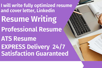 I will write fully optimized resume and cover letter, linkedin